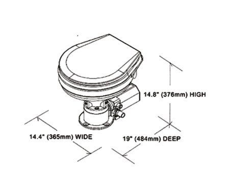 TMC - Electric Marine Toilet (Previous Part No. TMC-99904)